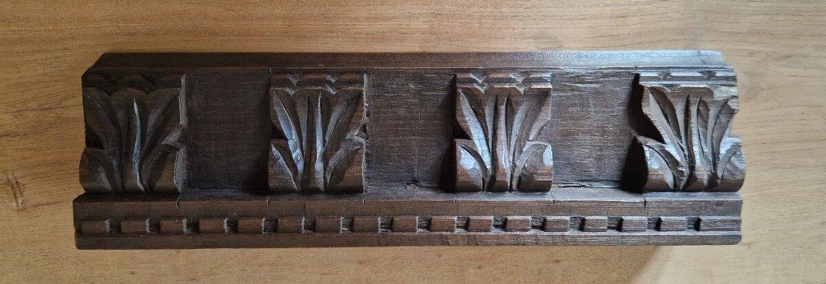 Pair of Woodwork Pediments Ornamentation 19th Century