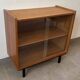 Vintage oak display cabinet from the 1960s.