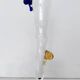 Pair of Transparent Murano Glass Flutes with Colored Details, Italy, 1980s