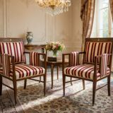 A pair of antique armchairs from the late 19th century, France. After renovation.