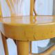 Set of 4 Vintage Bentwood High Pub Chairs with Armrests / Natural Wood Colo