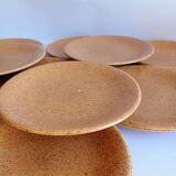 Set of 10 dessert plates Gres Chantilly Longchamp France