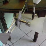 "Paulmann" 1m40 design hanging 6 lights anodized aluminium - 70s