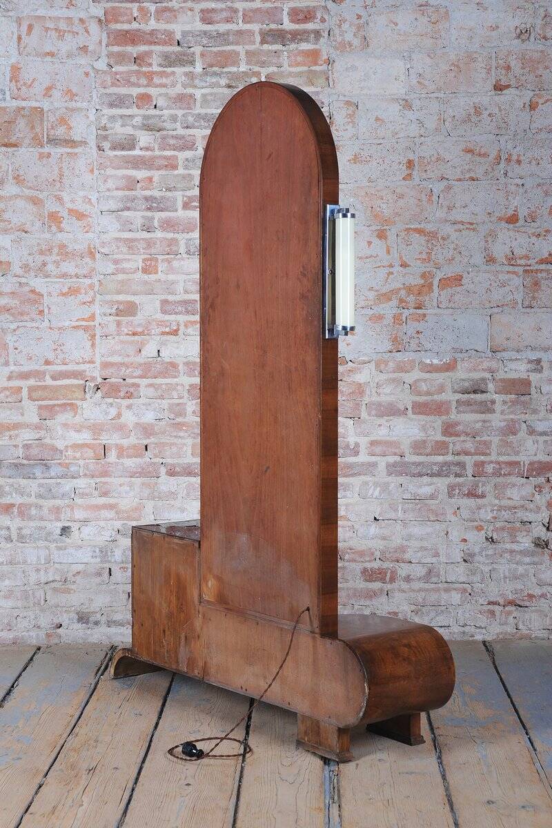 Czech Art Deco Dressing Mirror in Walnut, 1930s