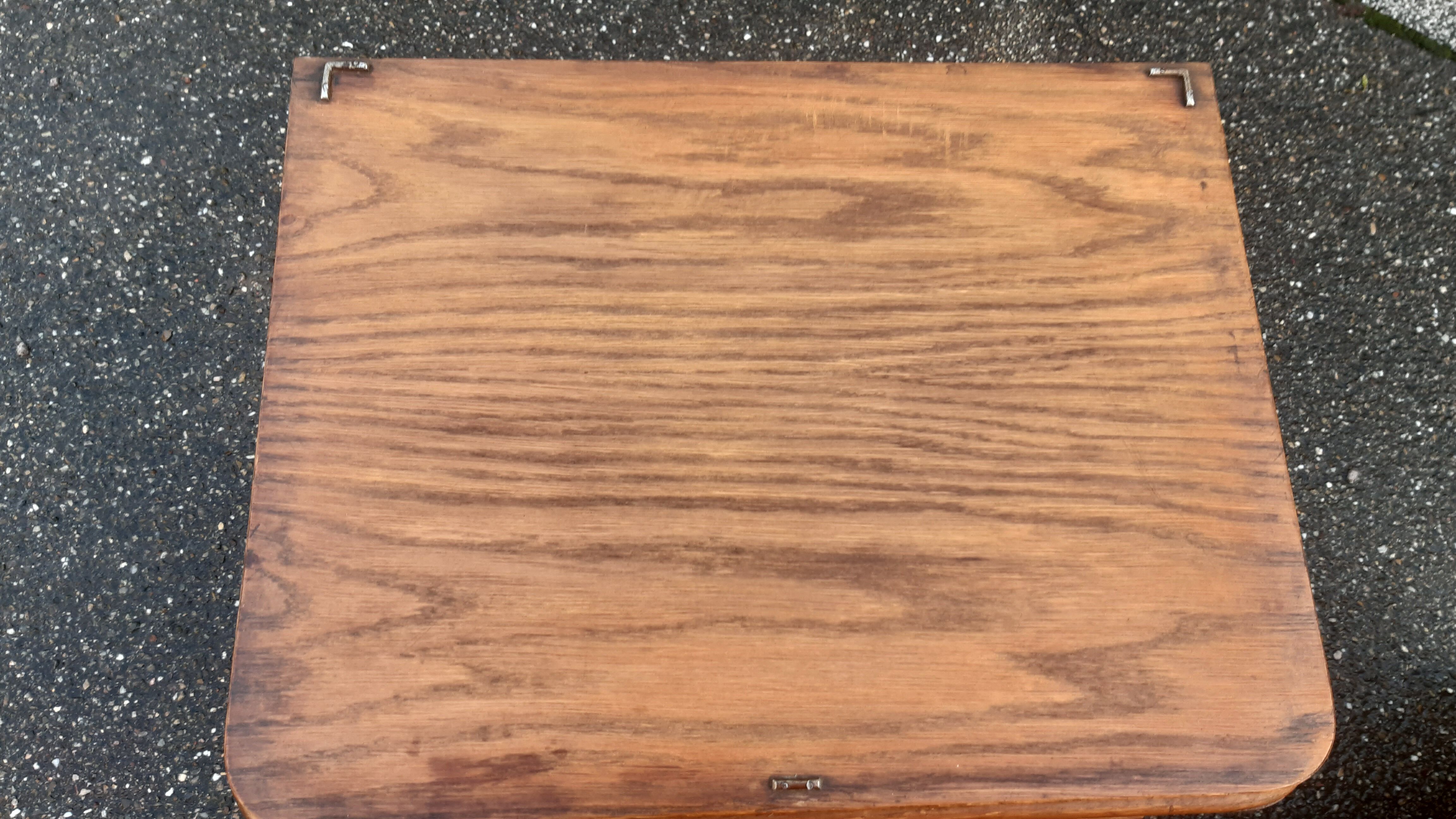 Bedside art deco solid oak