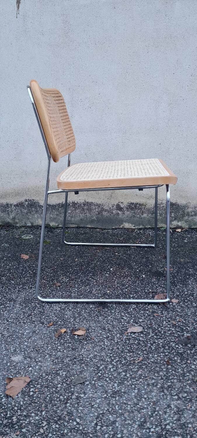 Talin chrome and cane chair