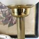 Lampe rétro pied colonne globe en verre