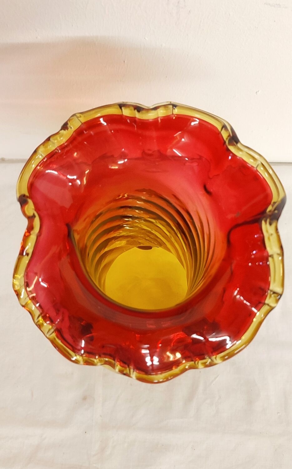 "Art Decò" glass vase. Spain, 1940s.