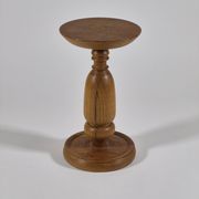 Handmade turned oak flower stand from the 1950s.