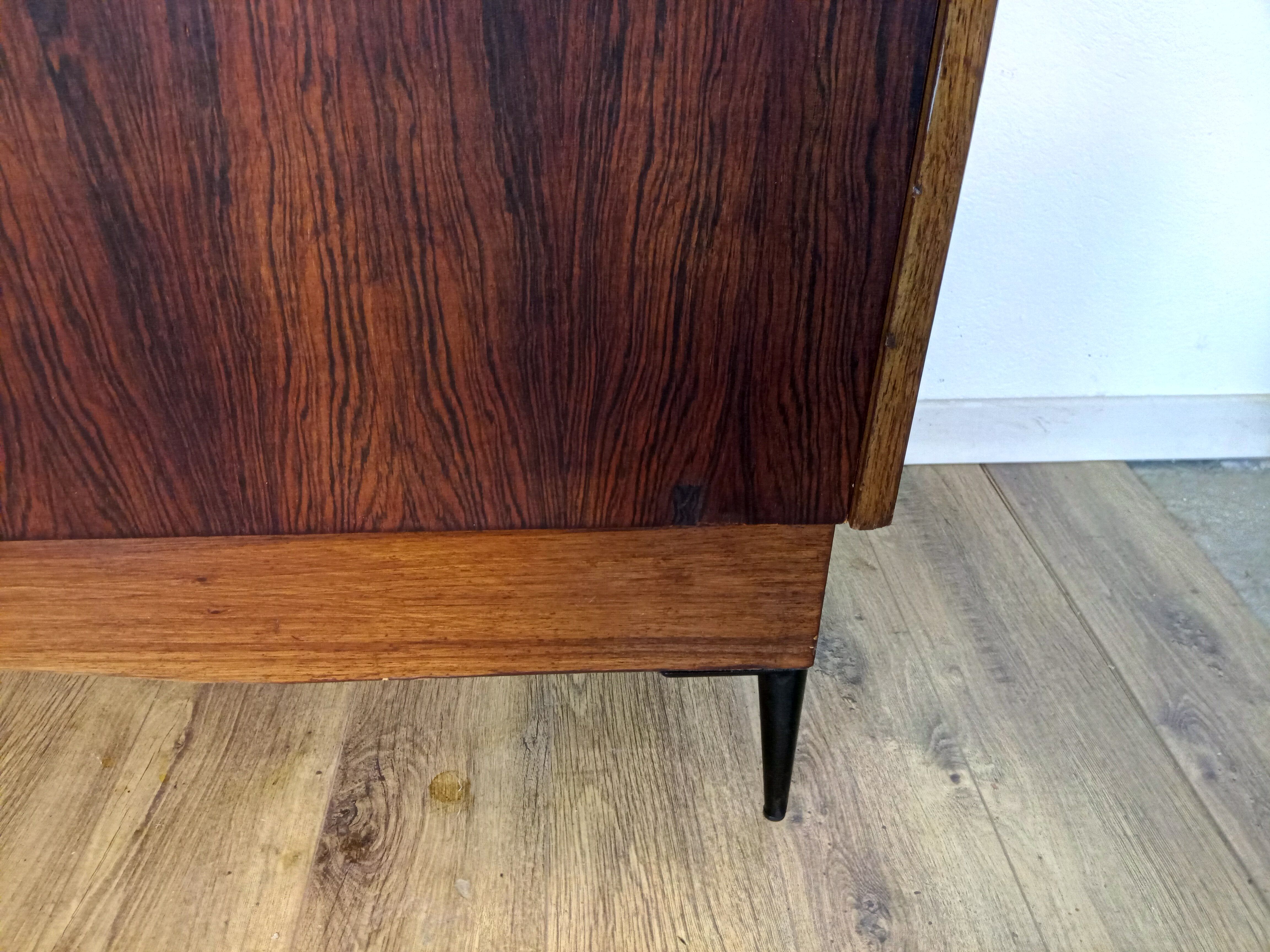 Scandinavian teak and rosewood sideboard