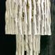 Mazzega two-tone glass chandelier twisted 1960
