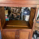 Cherry wood tv stand 1 m50 high by 1m wide