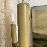 Chandelier lamp with 4 lights in gilded bronze.