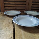 Assiettes creuses porcelaine sarreguemines carina