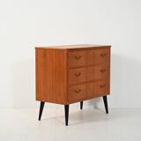 Commode scandinave en teck avec pieds noirs