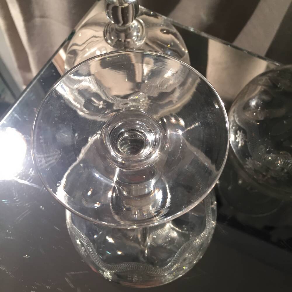 Set of 3 vierzon crystal glasses emma model 1930 1940