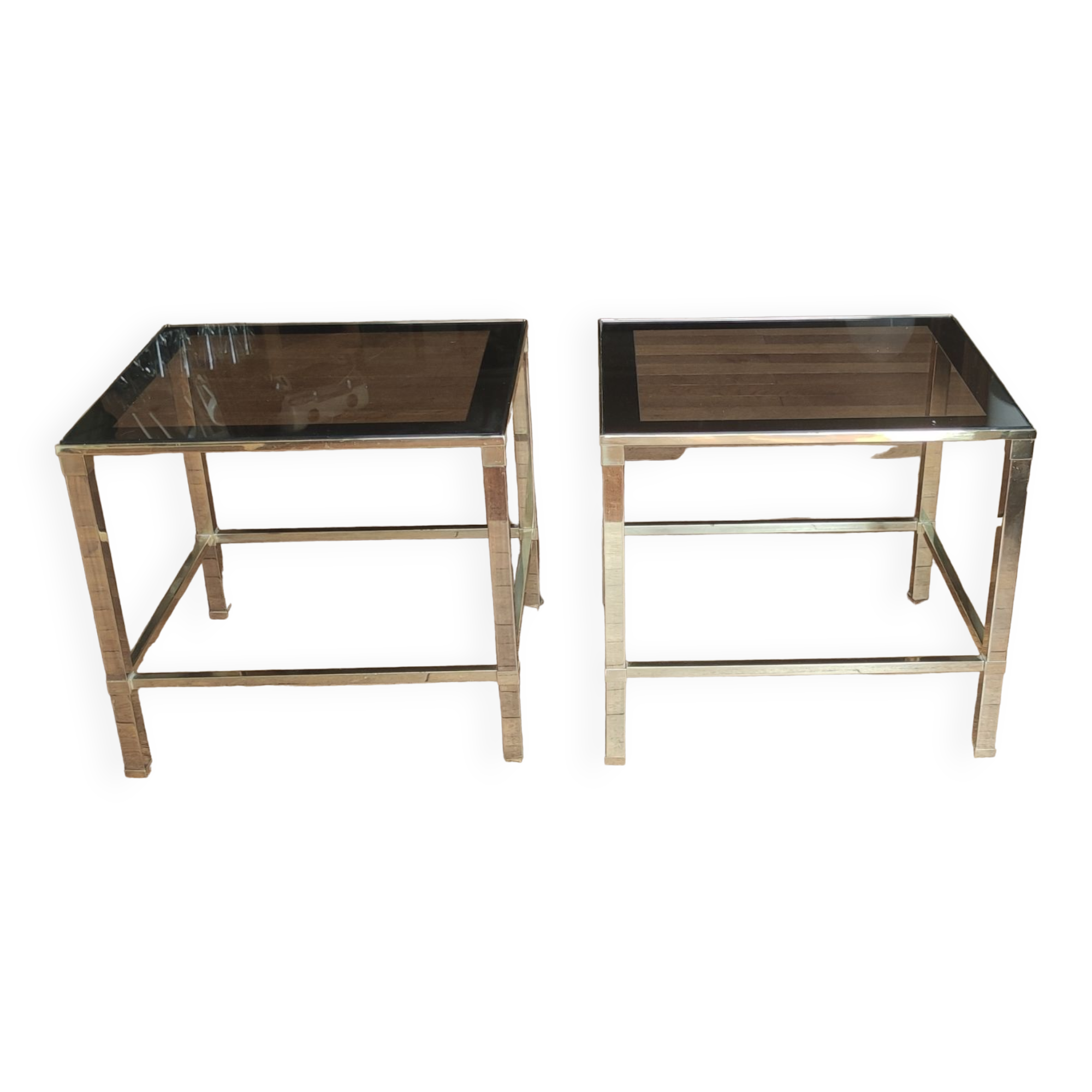 Pair side tables design sofa ends