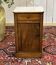 Nightstand in walnut with a white marble top, 19th century.