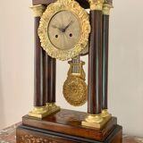 Pendant portico of period charles x, in marquetry butterfly and gilded bronze nineteenth