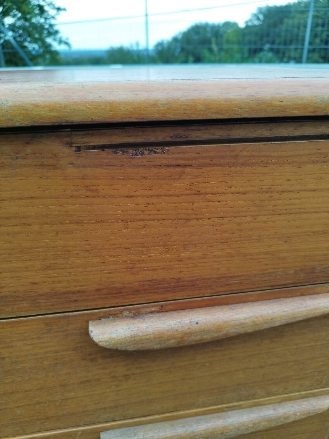 Scandinavian teak dressing table chest of drawers