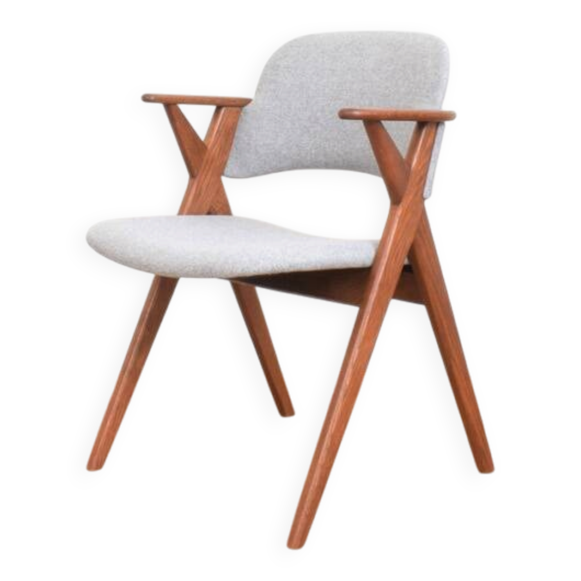 Chaise de salle à manger en chêne suédois du milieu du siècle de Broderna Johansson, années 1960.