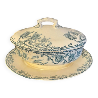 Longwy Ironstone Gravy Boat with Lid, Richelieu Model