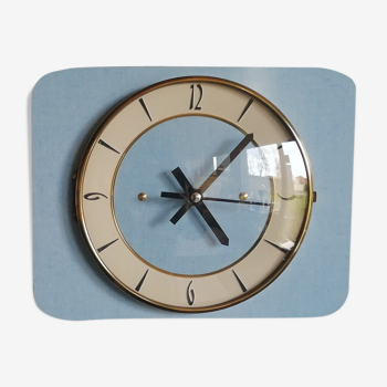 Vintage clock, wall clock "Blue Golden Sky"