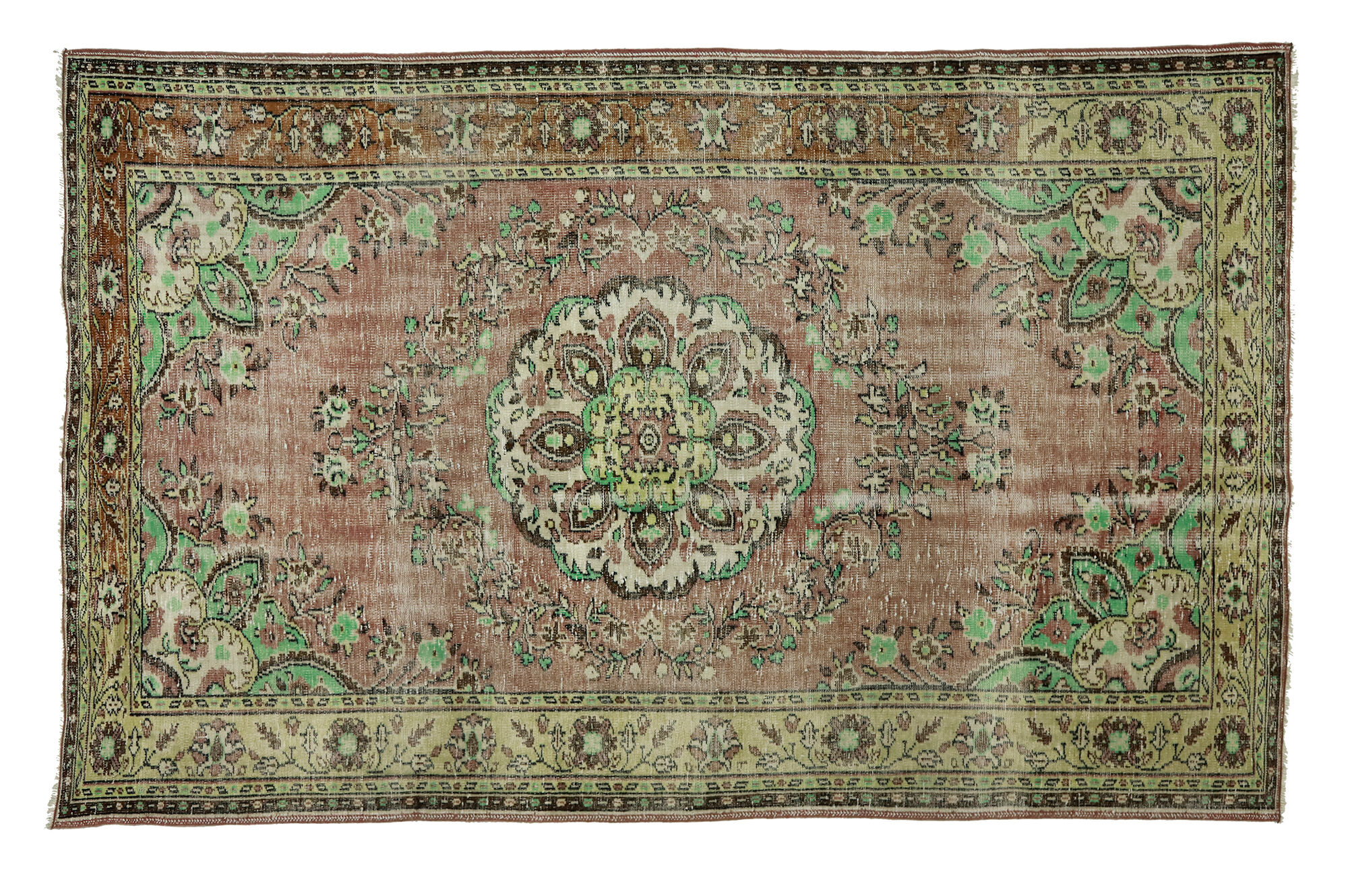Anatolian handmade vintage rug 290 cm x 181 cm