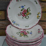 12 assiettes creuses Vieux Saint Amand 1713