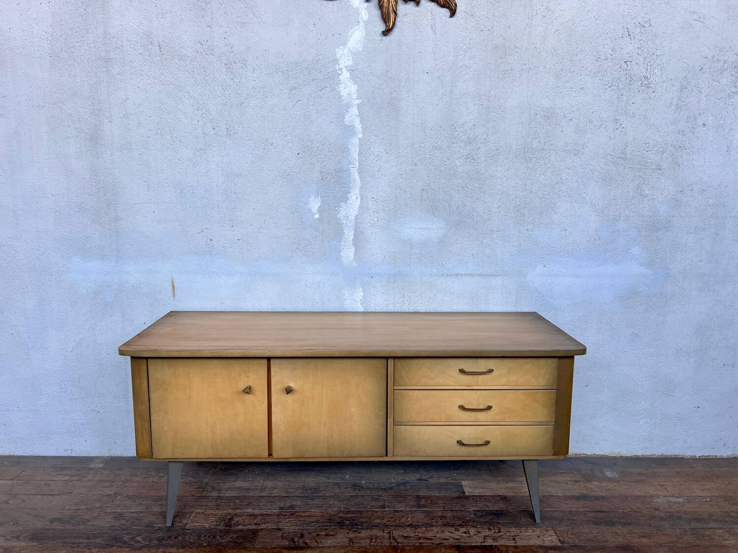 Vintage bi-color TV cabinet