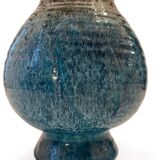 Accolay, Turquoise Ceramic Spinning Top Vase, 1960.