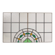 Colorful Art Deco Floral Stained Glass Window 51x42cm