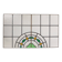 Colorful Art Deco Floral Stained Glass Window 51x42cm