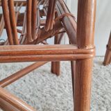 Pair of vintage rattan armchairs circa the 1970s.