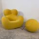UP5_6 Big Mama Armchair - B&B Italia - Gaetano Pesce - yellow + pouf -