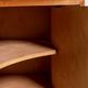 Scandinavian Elm Corner Cabinet, Mid-Century