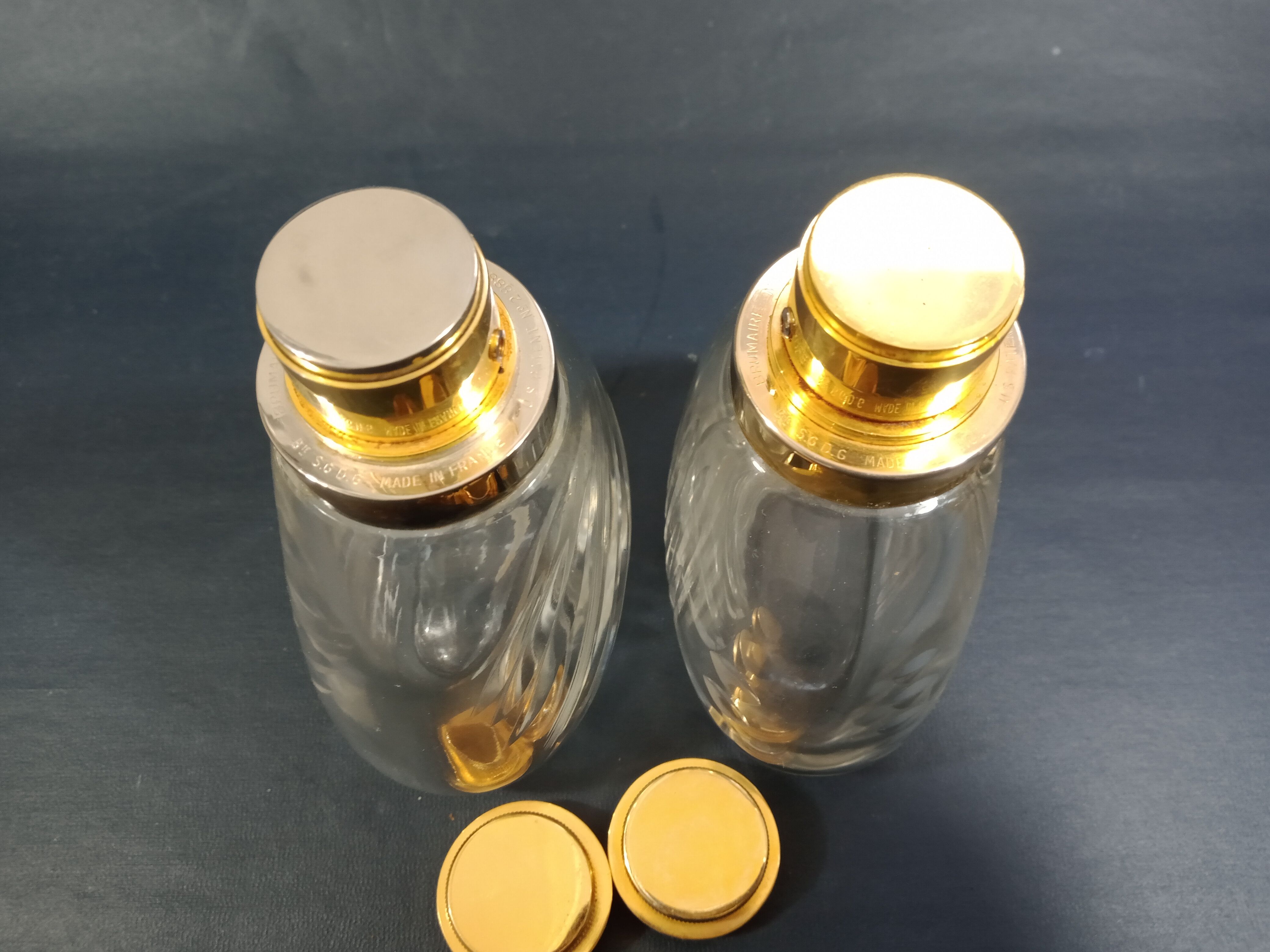 2 spray bottles cut crystal Marcel Franck "brumaire"