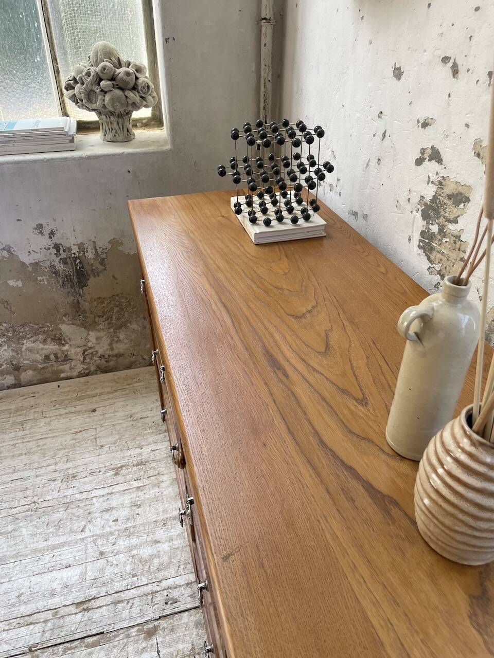 XXL golden oak craft furniture from the 50s