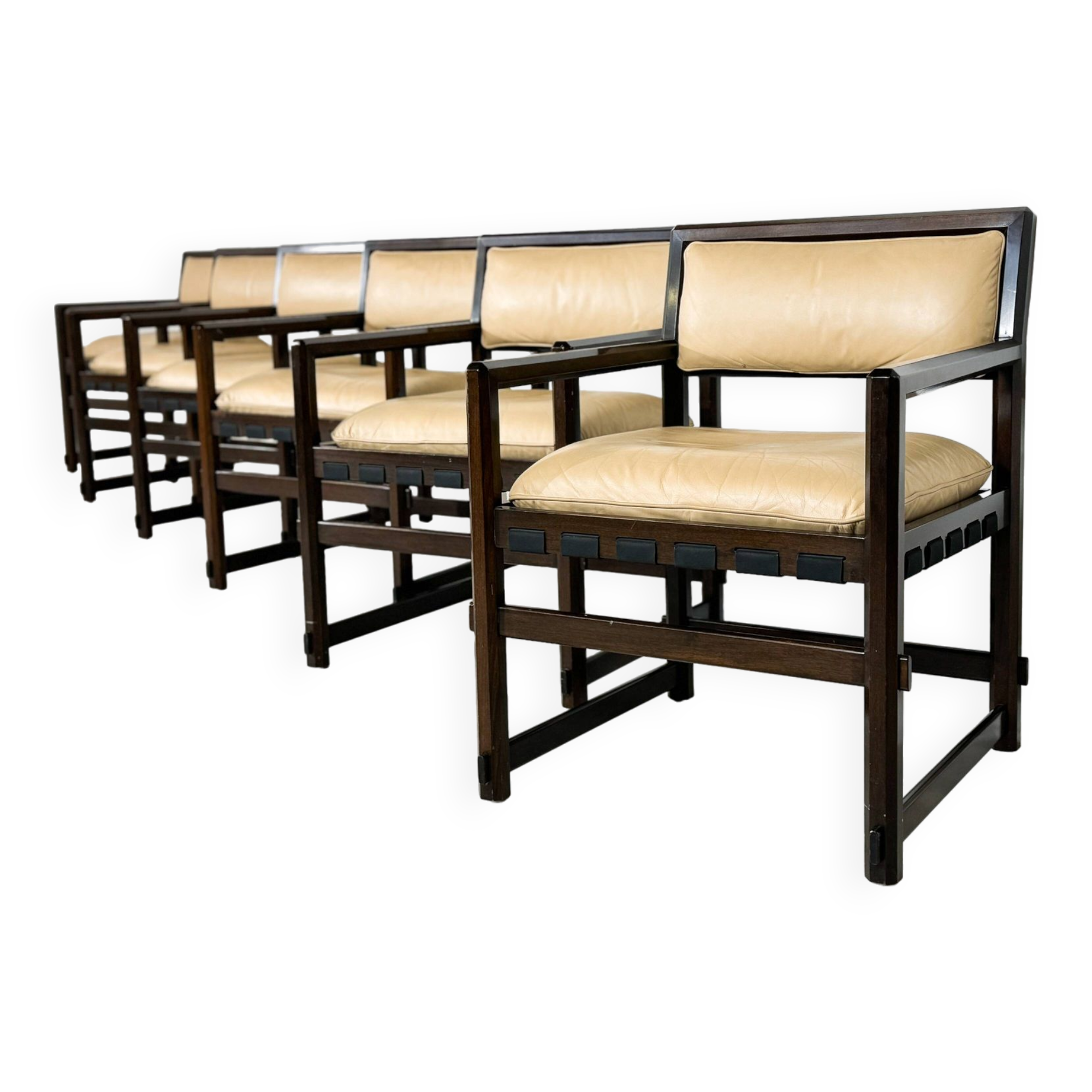 Mid-Century Modern Set of 6 Armchairs by Edward Wormley for Dunbar