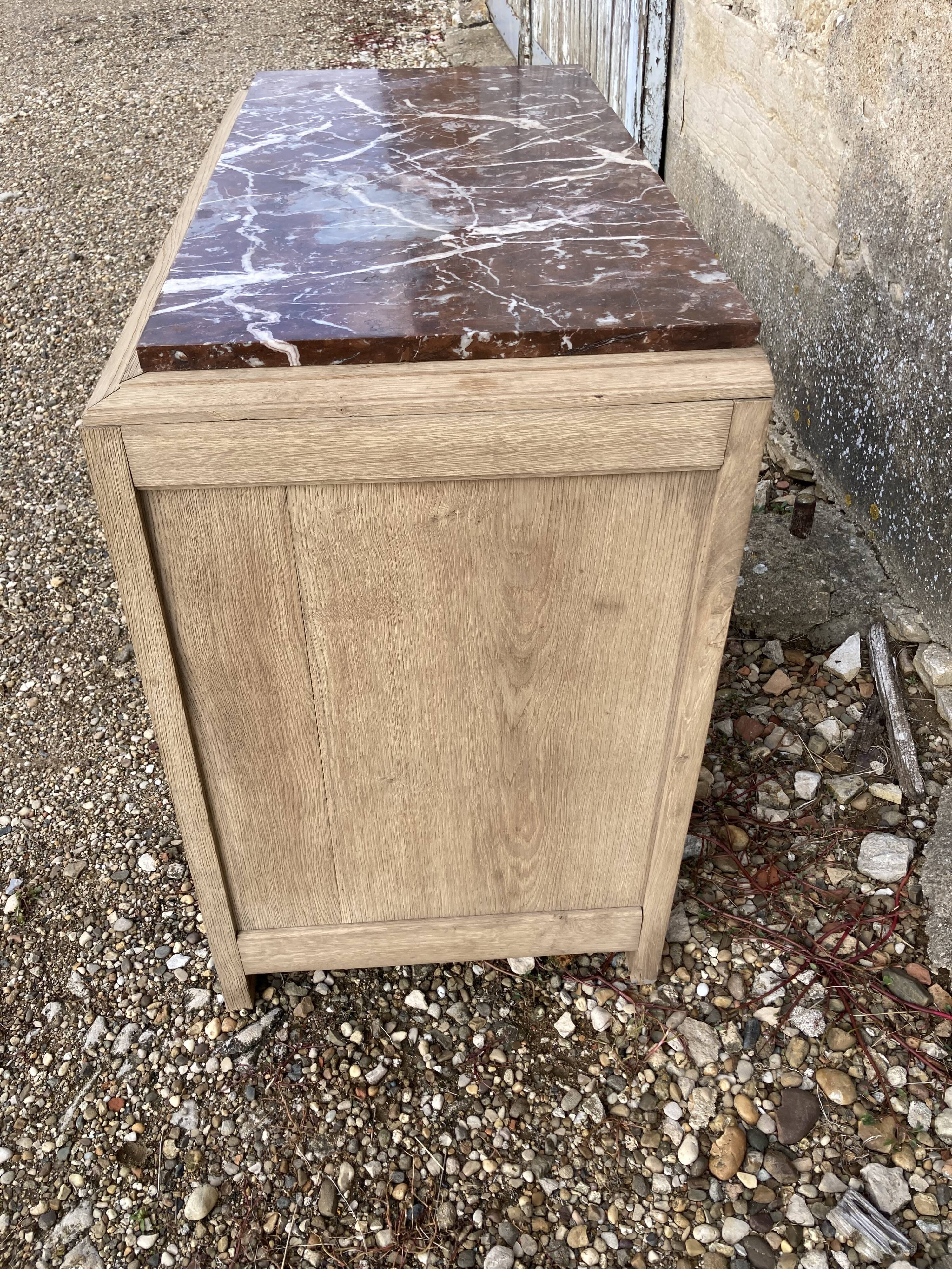 Art Deco chest of drawers in solid oak