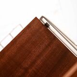 Vintage bookcase with metal frame