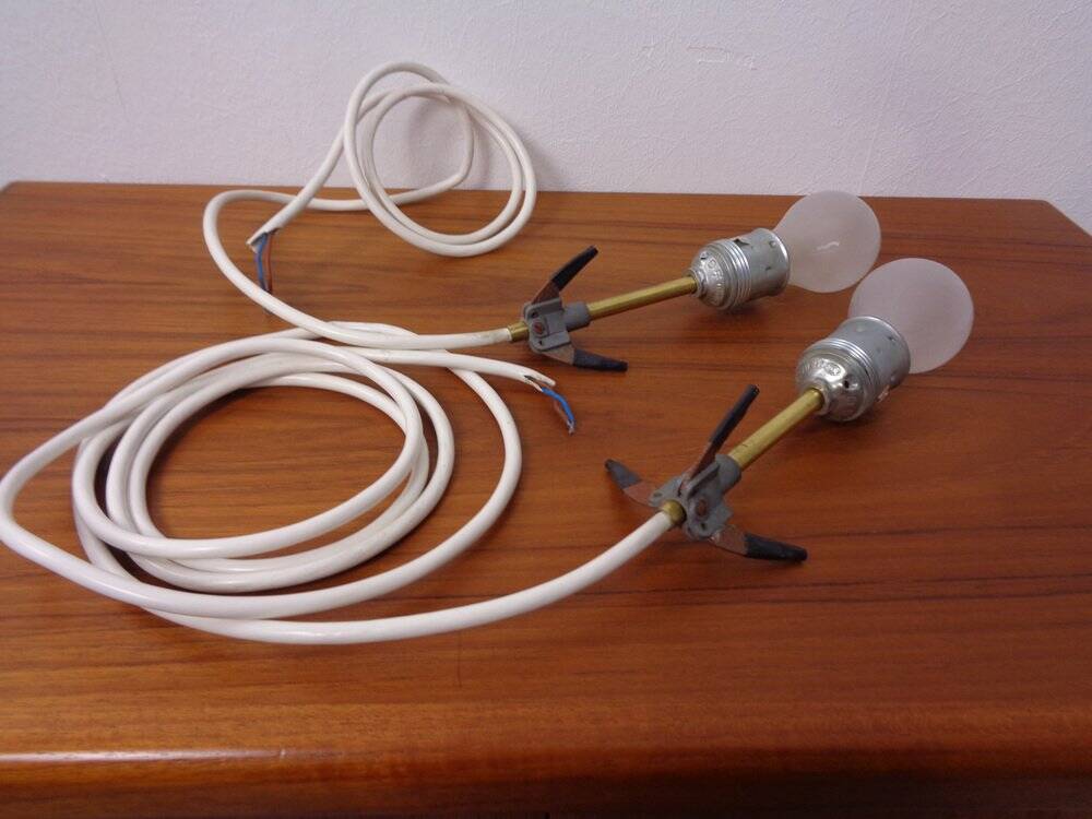 Opaline Glass Satellite Pendant Lamps by Vilhelm Wohlert for Louis Poulsen, 1960s, Set of 2