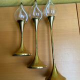 3 oil lamps Freddie Andersen "Clear Drop"