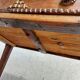 brutalist wooden table
