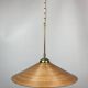 Lampe à suspension pencil split reed, rotin, bambou et laiton, italie, 1970s