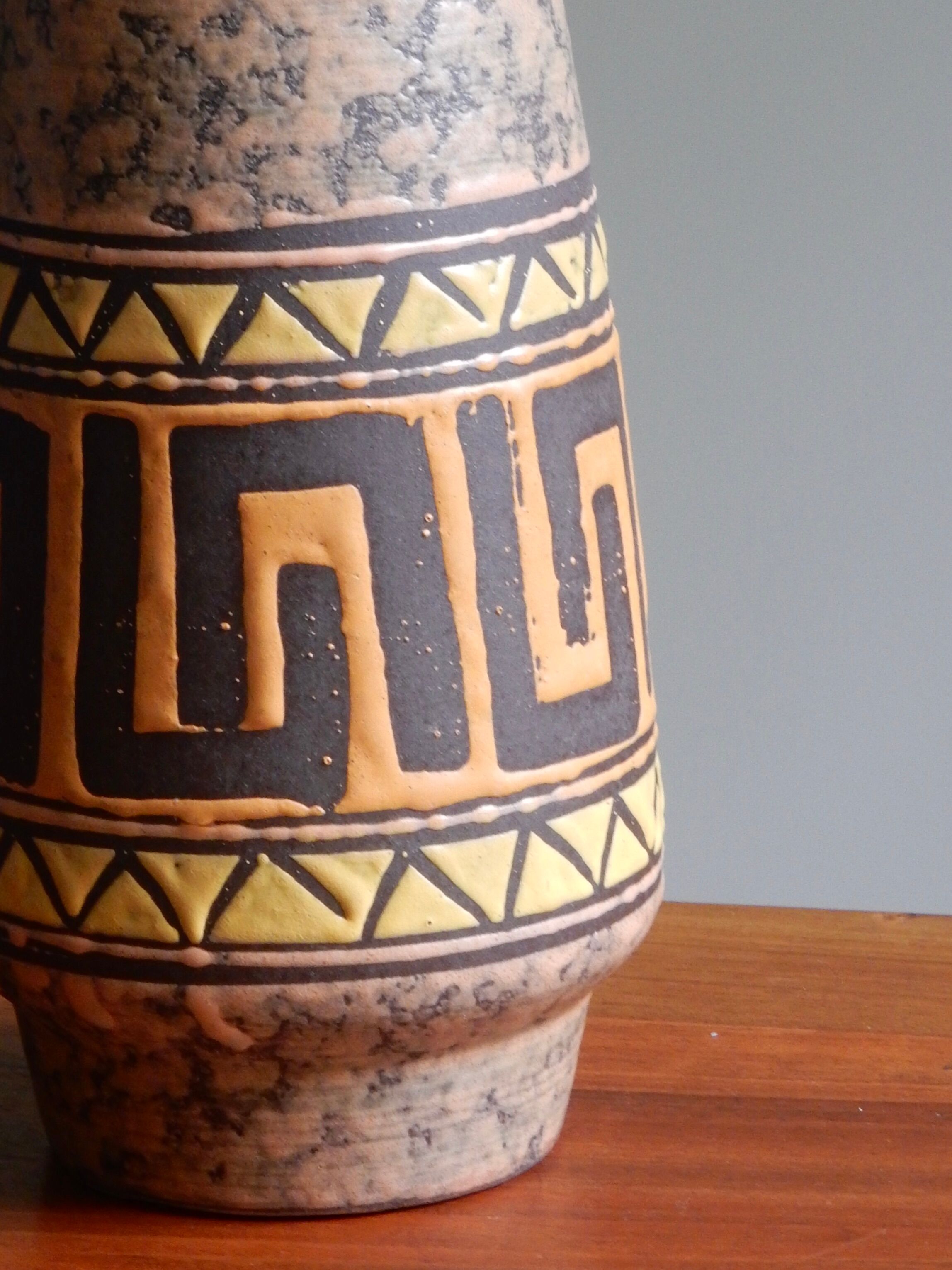 Strehla German ceramic vase from the 60s