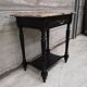 Console d'applique laqué noir sur chêne marbre de brèche pâté de foie style Napoléon III