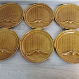 6 Gien ceramic flat plates