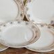 Eight Villeroy & Boch dessert plates with gold decor