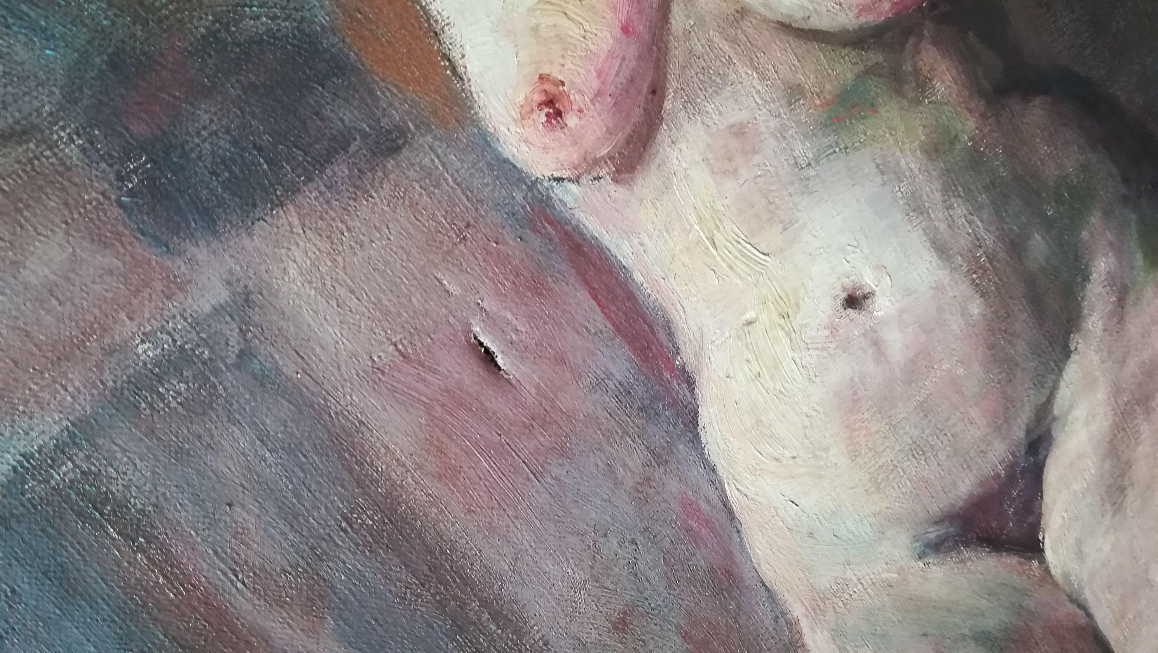 Oil on canvas / nude 1900-20